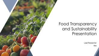 Food Transparency And Sustainability Presentation PPT Graphics AT