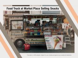 Food truck at market place selling snacks