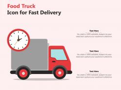 Food truck icon for fast delivery