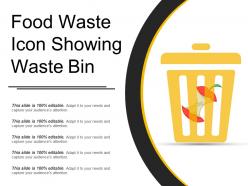 Food waste icon showing waste bin