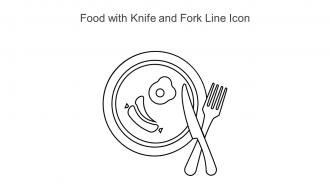 Food With Knife And Fork Line Icon