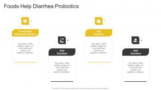 Foods Help Diarrhea Probiotics In Powerpoint And Google Slides Cpb