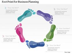 Foot print for business planning flat powerpoint design
