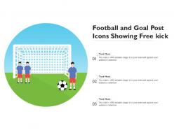 Football and goal post icons showing free kick