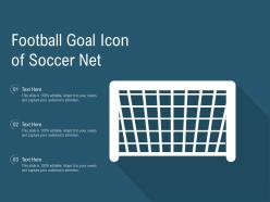 Football goal icon of soccer net