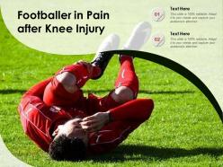 Footballer in pain after knee injury
