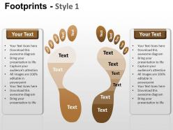 Footprints style 1 powerpoint presentation slides