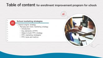 For Enrollment Improvement Program For Schools Table Of Content Strategy SS V