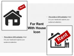 For rent with house icon