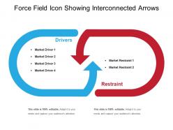 Force field icon showing interconnected arrows