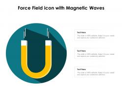 Force field icon with magnetic waves
