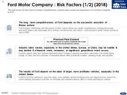 Ford motor company risk factors 2018