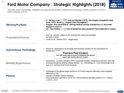 Ford motor company strategic highlights 2018