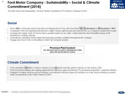 Ford motor company sustainability social and climate commitment 2018