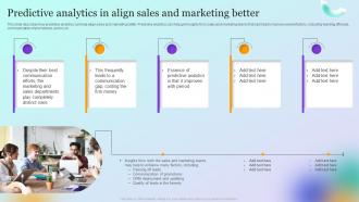 Forecast Model Predictive Analytics In Align Sales And Marketing Better