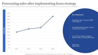 Forecasting Sales After Implementing Focus Strategy Porters Generic Strategies For Targeted And Narrow