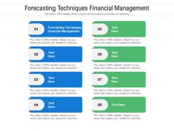Forecasting techniques financial management ppt powerpoint presentation pictures show cpb