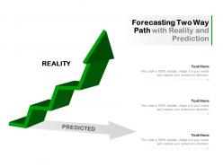 Forecasting two way path with reality and prediction
