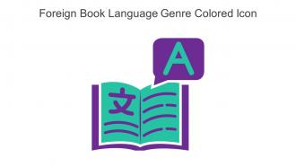 Foreign Book Language Genre Colored Icon In Powerpoint Pptx Png And Editable Eps Format