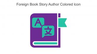 Foreign Book Story Author Colored Icon In Powerpoint Pptx Png And Editable Eps Format