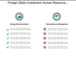 Foreign direct investment human resource management cost management cpb
