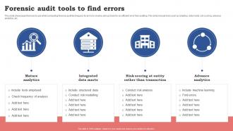 Forensic Audit Tools To Find Errors
