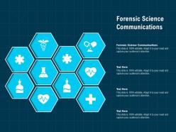 Forensic science communications ppt powerpoint presentation show infographics