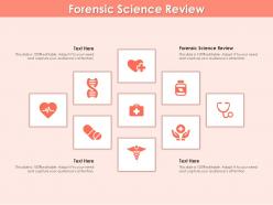 Forensic science review ppt powerpoint presentation icon deck