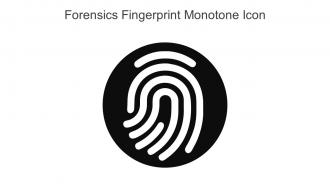 Forensics Fingerprint Monotone Icon In Powerpoint Pptx Png And Editable Eps Format