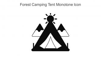 Forest Camping Tent Monotone Icon In Powerpoint Pptx Png And Editable Eps Format