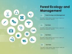 Forest ecology and management ppt powerpoint presentation summary outline