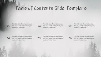 Forest Mist And Tree Silhouettes Powerpoint Background Template Slides Researched