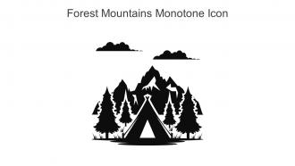 Forest Mountains Monotone Icon In Powerpoint Pptx Png And Editable Eps Format
