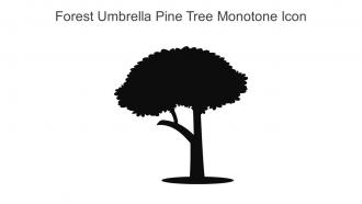 Forest Umbrella Pine Tree Monotone Icon In Powerpoint Pptx Png And Editable Eps Format