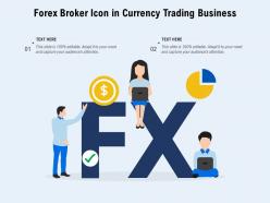 Forex broker icon in currency trading business