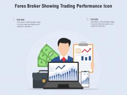 Forex broker showing trading performance icon
