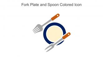 Fork Plate And Spoon Colored Icon In Powerpoint Pptx Png And Editable Eps Format
