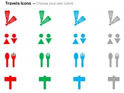 Fork spoon dinner male female signboard ppt icons graphics