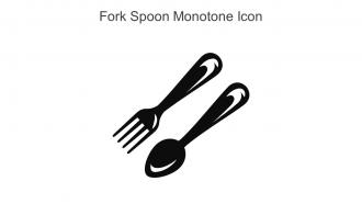 Fork Spoon Monotone Icon In Powerpoint Pptx Png And Editable Eps Format
