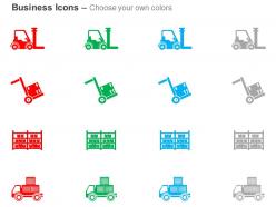 Forklift cart warehouse truck shipping ppt icons graphics