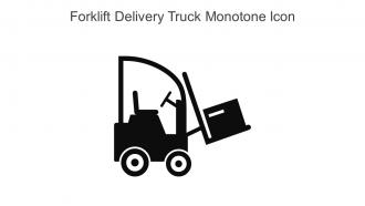 Forklift Delivery Truck Monotone Icon In Powerpoint Pptx Png And Editable Eps Format