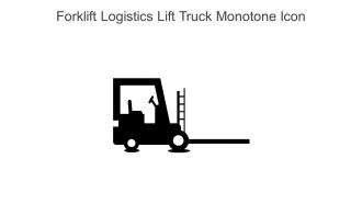 Forklift Logistics Lift Truck Monotone Icon In Powerpoint Pptx Png And Editable Eps Format