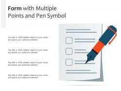 Form With Multiple Points And Pen Symbol