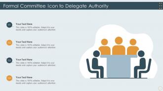 Formal Committee Icon To Delegate Authority