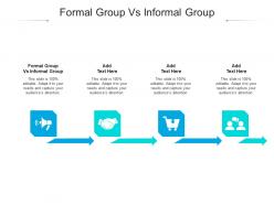 Formal group vs informal group ppt powerpoint presentation icon guidelines cpb