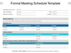 Formal meeting schedule template powerpoint ideas