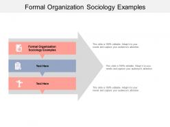 Formal organization sociology examples ppt powerpoint presentation inspiration brochure cpb