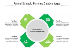 Formal strategic planning disadvantages ppt powerpoint presentation professional sample cpb
