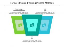 Formal strategic planning process methods ppt powerpoint presentation pictures portfolio cpb