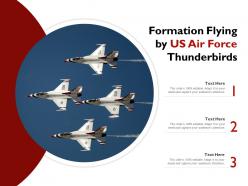 Formation flying by us air force thunderbirds